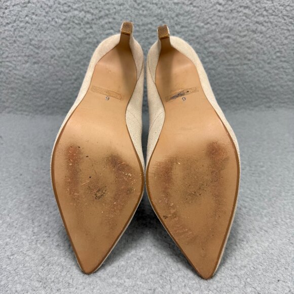 Jeffrey Campbell Pumps Womens 6 Shoes Beige Suede Heels Stiletto Lace Up Cage - Picture 7 of 11